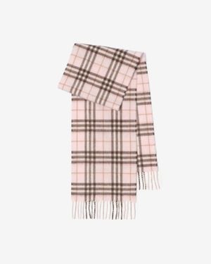 Burberry Childrens Check Cashmere Scarf - Pink