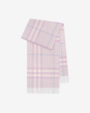 Burberry Check Cashmere Scarf - Pink
