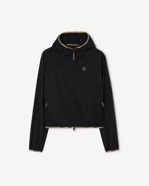Burberry Stretch Nylon Hooded Jacket - Black
