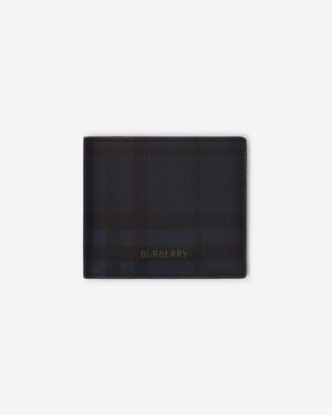Burberry City Check Bifold Coin Wallet - Schwarz