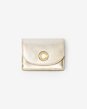 Burberry Small Leather Folding Wallet - White