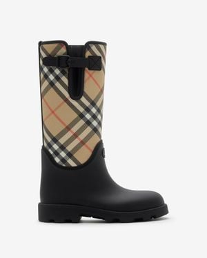 Burberry Marsh Stamp Rubber Boots - Black