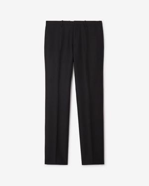 Burberry Striped Wool Mohair Tailored Pants - Black