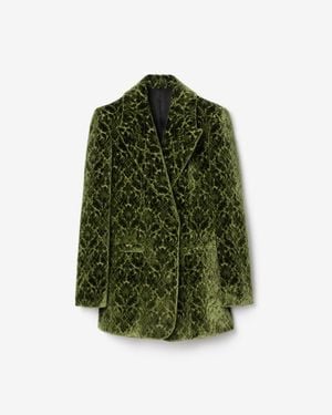 Burberry Baroque Velvet Blazer - Green
