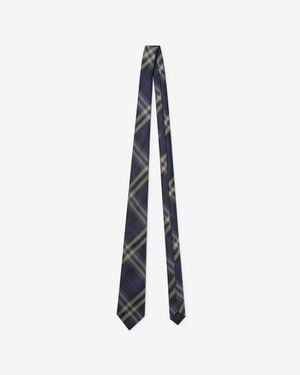 Burberry Check Silk Tie - Black
