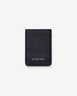 Burberry City Check Magnetic Card Case - Noir