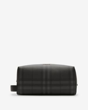 Burberry City Check Travel Pouch - Black