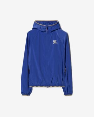 Burberry Nylon Hooded Jacket - Blue