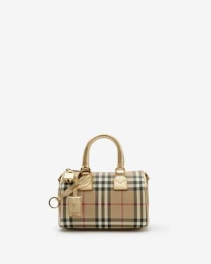 Burberry Mini Check Bowling Bag - Mettallic