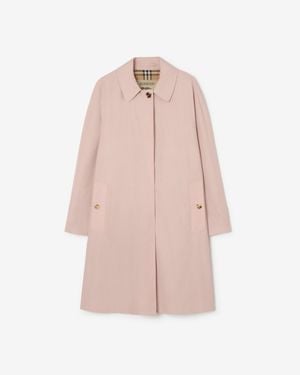 Burberry Mid-Length Tropical Gabardine Camden Car Coat - Pink