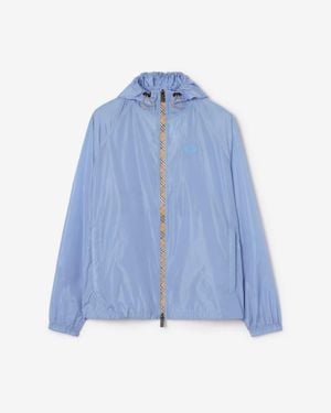 Burberry Nylon Clapton Hooded Jacket - Blue