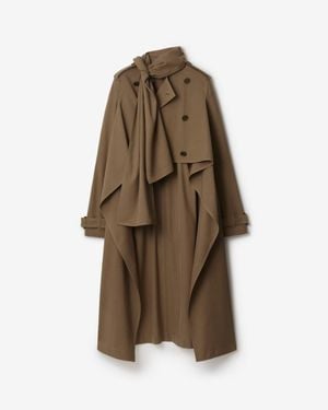 Burberry Long Silk Scarf Trench Coat - Braun