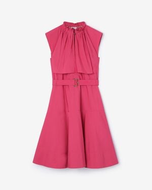 Burberry Cotton Poplin Dress - Pink