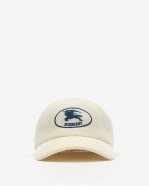 Burberry Knight Stamp Knitted Baseball Cap - Weiß