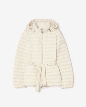 Burberry Nylon Amberley Puffer Jacket - Natural