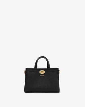Burberry Micro Cotswolds Check Tote - Black
