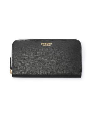 Burberry Large Logo Leather Zip Wallet - Schwarz