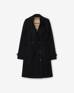 Burberry Mid-Length Chelsea Heritage Trench Coat - Black