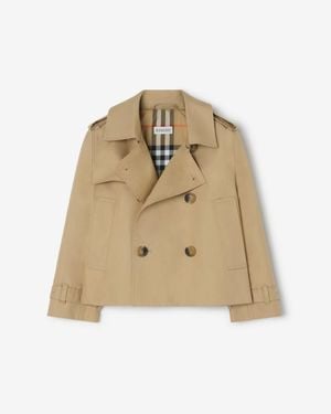 Burberry Childrens Cotton Trench Jacket - Natural