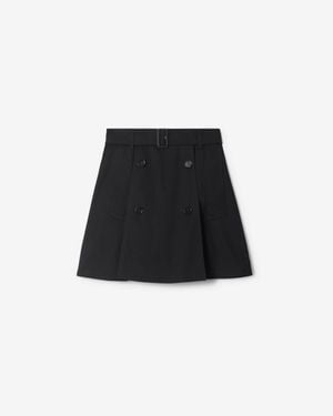 Burberry Gabardine Trench Mini Skirt - Black