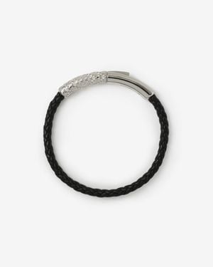 Burberry Leather Check Bracelet - Metallic