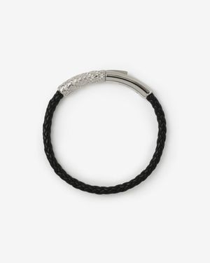 Burberry Leather Check Bracelet - Métallisé