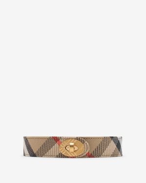 Burberry Check Cotswolds Belt - Metallic