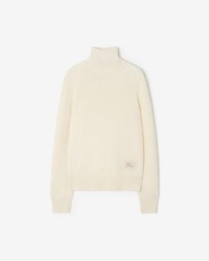 Burberry Cashmere Turtleneck Sweater - Blanc