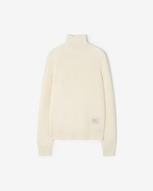 Burberry Cashmere Turtleneck Sweater - White