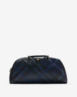 Burberry Extra Large Highlands Bowling Bag - Blue