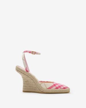 Burberry Check Mews Espadrille Pumps​ - Pink