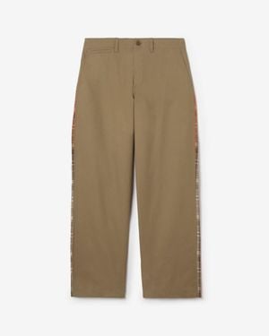 Burberry Check Tropical Gabardine Chinos - Natural