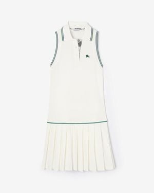 Burberry Cotton Piqué Tennis Dress - Weiß