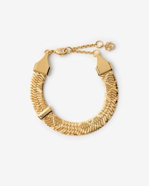 Burberry Engraved Check Bracelet - Métallisé