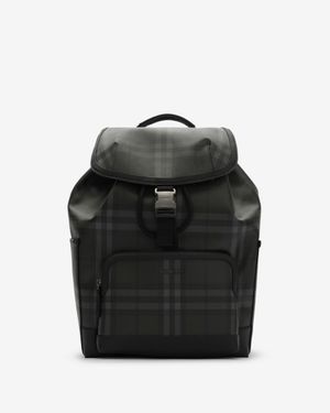 Burberry City Check Clip Backpack - Schwarz