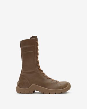 Burberry Leather Tone Boots - Brown