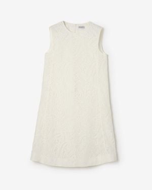 Burberry Paisley Lace Shift Dress - White