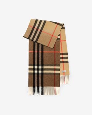 Burberry Gradient Check Cashmere Scarf - Marron