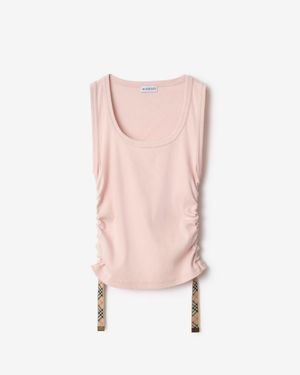 Burberry Festival Cotton Blend Tank Top - Pink