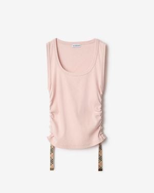 Burberry Festival Cotton Blend Tank Top - Pink