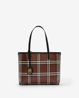 Burberry Small Check Tote - Brown