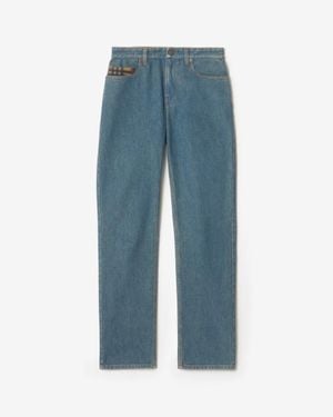 Burberry Mid-Rise Straight Jeans - Blue