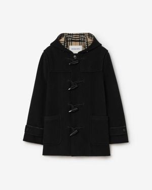 Burberry Short Wool Harrogate Duffle Coat - Black