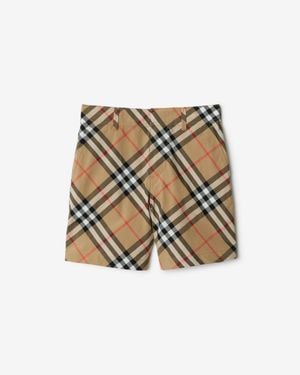 Burberry Childrens Check Cotton Shorts - Multicolor