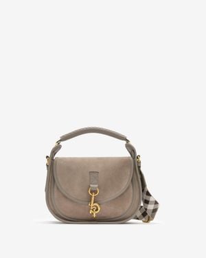 Burberry Small B Clip Messenger Bag - Brown