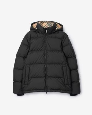 Burberry Detachable Sleeve Bideford Puffer Jacket - Black