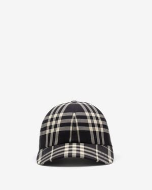 Burberry Check Cotton Baseball Cap - Noir