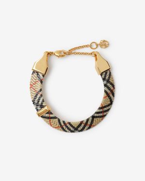 Burberry Check Print Bracelet - Métallisé