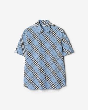 Burberry Classic-Fit Check Cotton Shirt - Blue