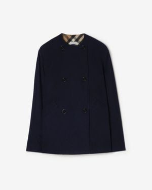 Burberry Cashmere Pea Coat - Blue